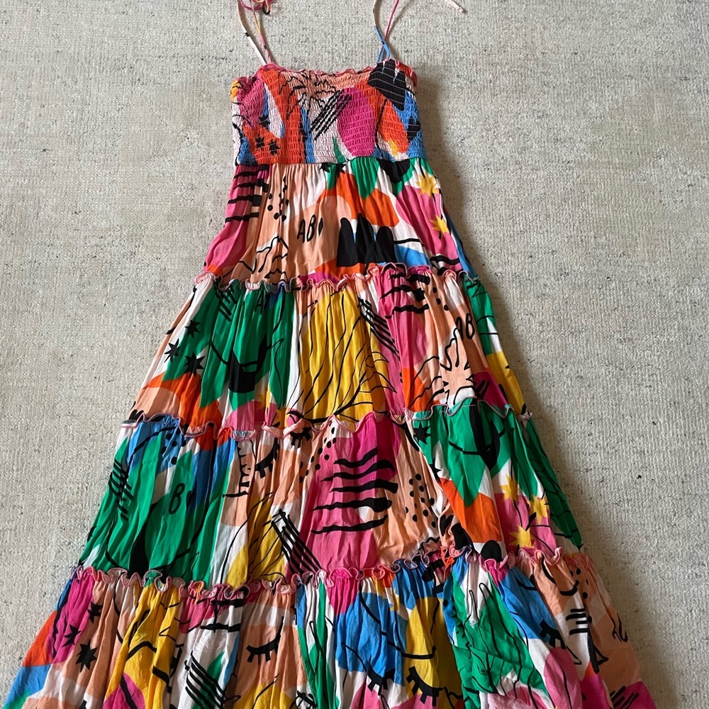 Agua Bendita Kids Colorful Maxi Dress size 12